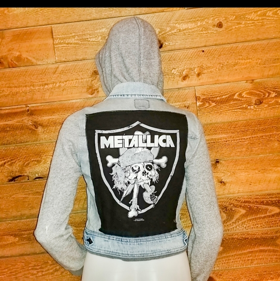 Hollister Jackets & Blazers - Customized Raiders Metallica Jean Jacket